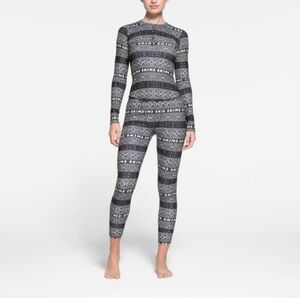 Skims Plush Pointelle Henley Long Sleeve And Legging